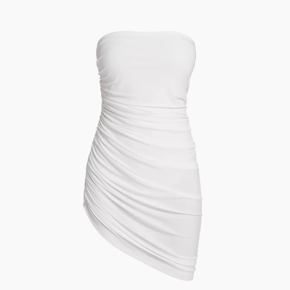 NWT NORMA KAMALI WHITE STRAPLESS DIANA MINI DRESS XL - Picture 10 of 16